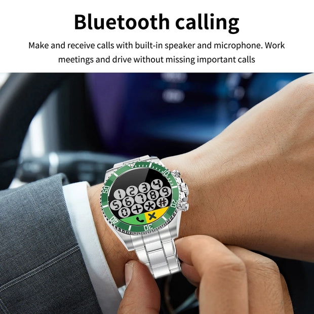 Smart Watch Man Smartwatch AW12 high-end luxury 2024 Android IOS Korean Support Steel Connected Replica Miltary pk gts4 global