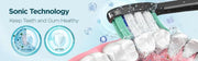 Rtauys S5 Upgraded Sonic Electric Toothbrush for Adults and Kids Ages 12+ with 8 Brush Heads, IPX7 Travel Toothbrush with Case,