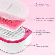 Proffessional Wax Heater Large Capacity Epilator Paraffin Wax Melter Temperature Control for Moisturize & Relieve Chapped Skin