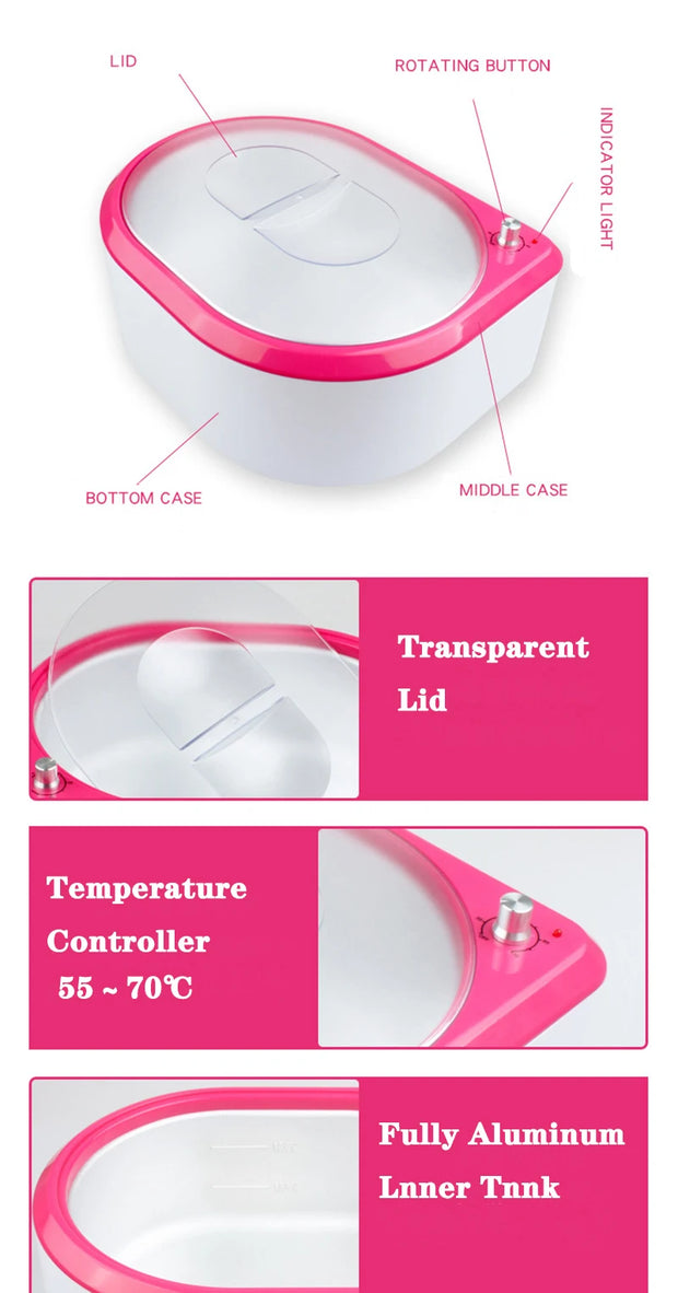 Proffessional Wax Heater Large Capacity Epilator Paraffin Wax Melter Temperature Control for Moisturize & Relieve Chapped Skin