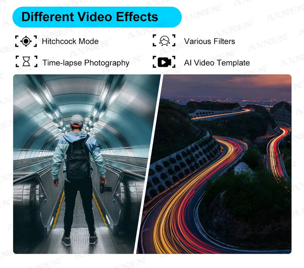 AXNEN M02 Gimbal Smartphone Stabilizer 3-Axis Anti-shake Video Record Handheld Selfie Gimbals for iPhone Android Face Tracking