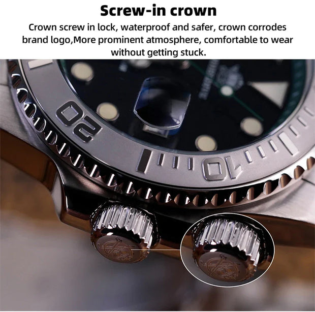 ADDIESDIVE Diving AD2040 Quartz Watches Stainless Steel 200m Waterproof Calendar Display Wristwatch Fashion Super Luminous Watch