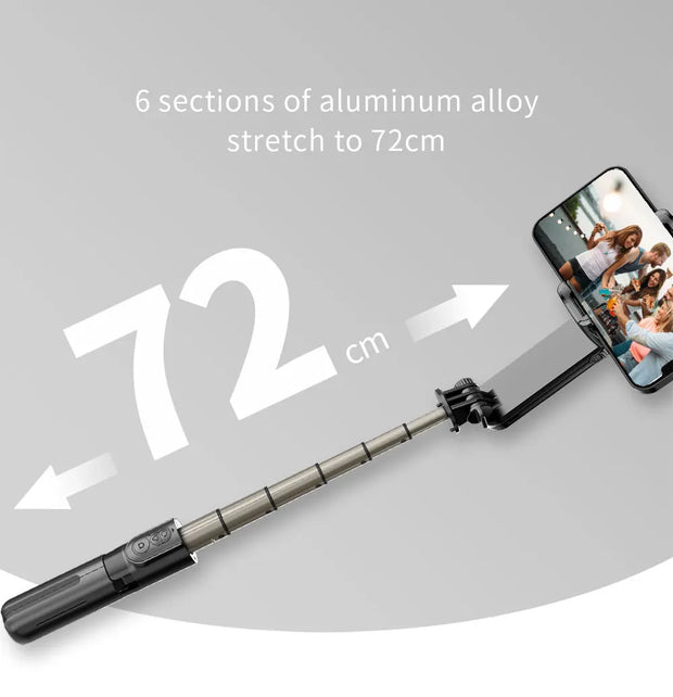 Handheld Selfie Stick Gimbal Stabilizer Holder Adjustable Fill Light Selfie Stand Bluetooth Mobile Phone  For IPhone Samsung