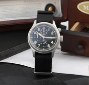 MILITADO Chronograph 39mm Watch BGW-9 Luminous Retro Military 100m Waterproof VK61 Quartz Movement Steel Vintage Men Wristwatch