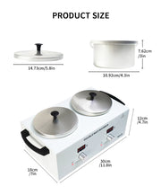 Electric Double Pot Wax Warmer Wax Heater Warmer with LED Display Skin Hair Removal Adjustable Temperature For Beauty Salon Home