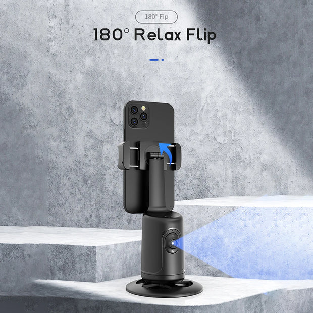 Intelligent Handheld Stabilizer Follow-up 360 Rotation Phone Gimbal Stabilizer Selfie Stick Tripod for Tiktok Live Photography