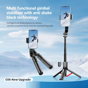 FANGTUOSI New Mobile Video stabilizer Bluetooth selfie stick tripod Wireless cellphone Gimbal Stabilizer For Smartphone Live