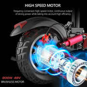 Foldable 800W 48V 10INCH Electric Scooter for Adult, Portable Scooter , European and UK Warehouse