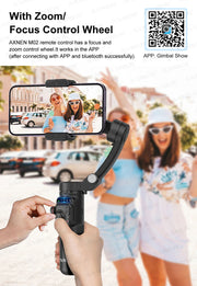 AXNEN M02 Gimbal Smartphone Stabilizer 3-Axis Anti-shake Video Record Handheld Selfie Gimbals for iPhone Android Face Tracking