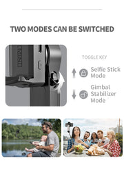 2025 new Q09 Wireless Bluetooth Selfie Stick stand Tripod Handheld Gimbal Stabilizer Monopod Shutter for IOS Android Universal