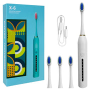 Smart Sonic Electric Toothbrush Waterproof Portable with Ultra Fine Soft Bristles 6 Speed Charging for Adults And Children
