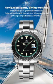 ADDIESDIVE Diving AD2040 Quartz Watches Stainless Steel 200m Waterproof Calendar Display Wristwatch Fashion Super Luminous Watch