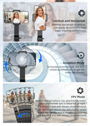 AXNEN HQ2 SERIES Mobile Phone Stabilizer Handheld Gimbal for Smartphone Gopro Action Camera Extension Rod Selfie Stick Tripod
