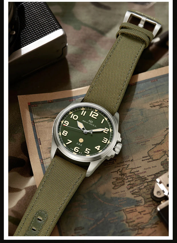 Seagull часы мужс Men's Wristwatch Sports Automatic Mechanical Watch 100m Waterproof  Army Watch Official Original 811.93.6106