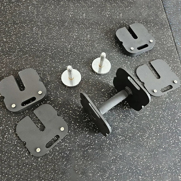 New Adjustable Dumbbell Set All in One Free Weight Adjustable Dumbbells /kettlebell /barbell Set for Home Gym