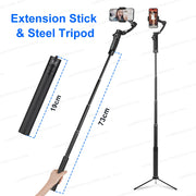 M02 New 3-Axis Handheld Gimbal Stabilizer for Smartphone with Wireless Remote for iPhone Android Phone Face Tracking Tiktok Vlog