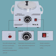 Single Pot Paraffin Heater Professional Electric Wax Heater Hair Removal Dual Parrafin Adjustable Temperature SPA Hair Removal
