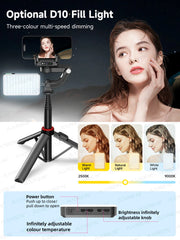 AXNEN C22 AI Tracking 360° Rotational Shoot Deskpot Handheld Gimbal Tripod Extendable Selfie Stick Wireless Remote for Vlog