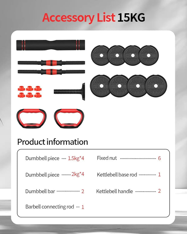 Adjustable Dumbbells 10 20 30 40 60 80lbs Free Weight Set with Connector 4 in1 Dumbbells Set Used as Barbell Kettlebells Push up