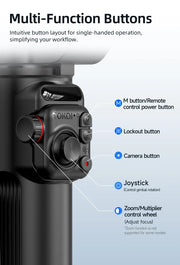 M02 New 3-Axis Handheld Gimbal Stabilizer for Smartphone with Wireless Remote for iPhone Android Phone Face Tracking Tiktok Vlog
