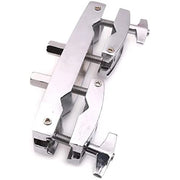 B72A Drum Clamp 2 Hole Silver Multi Clamp Cymbal Stand Mount Holder for Drums Cymbals Musical Parts Cowbell Accessory