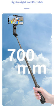 Q18 Desktop Following the shooting Mode Gimbal Stabilizer Selfie Stick Tripod with Fill Light for iPhone Cell Phone Smartphone