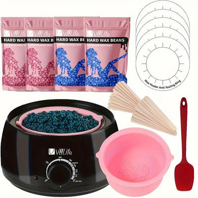 Hot Wax Machine Kit For Hair Removal Wax Warmer Wax Melt Heater and Beans Kit Depilatory Epilator Wax Melting Machine Paraffin