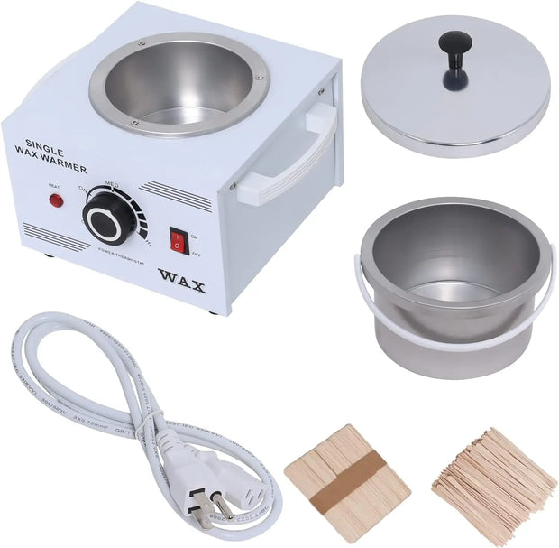 Single Pot Paraffin Heater Professional Electric Wax Heater Hair Removal Dual Parrafin Adjustable Temperature SPA Hair Removal