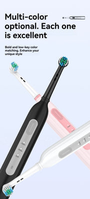 Rotating electric toothbrush suitable for adults, equipped with 6 brush heads, type-c charging, 3-speed 2-minute timed zoning
