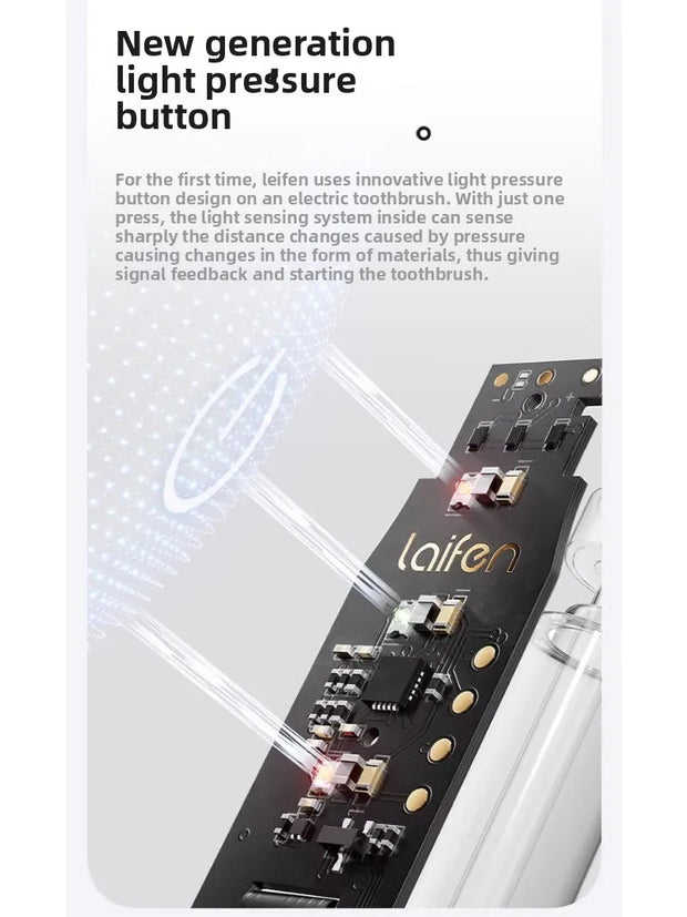 Laifen Laifen's new generation of vibration sweeping electric toothbrush, stainless steel color LFTBO1-S Wave  teeth whitening