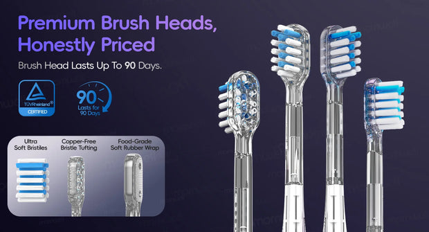 Wave Electric Toothbrush Oscillation & Vibration Sonic Electric Tooth Brush, Adults Teen BASS-Brushing Technique for Travel