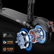 RuiToo RT6 1000W powerful  48V18.2AH Drive Electric scooters electr 10inch Tires Folding eScooter For Adult Raycool