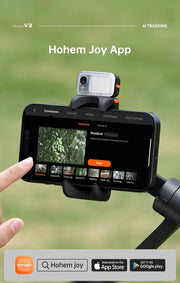 hohem Official V3 Smartphone Stabilizer Ai Face Tracking 3-Axis Phone Gimbal Built-in Selfie Stick Portable iPhone16/Samsung