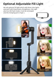 AXNEN HQ2 SERIES Mobile Phone Stabilizer Handheld Gimbal for Smartphone Gopro Action Camera Extension Rod Selfie Stick Tripod