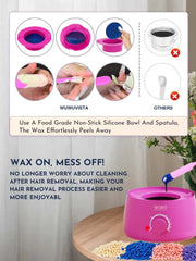 WUWUVISTA Waxing Kit 23 items, Christmas Gift Hard Wax Hair Removal with Wax Heater&Beans for Body/Face/Brazilian/Sensitive Skin