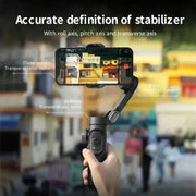 3-Axis Handheld Gimbal Wheel Selfie Stick With Fill Light Phone Holder Outdoor Photography Vlog Recording for iOS Android