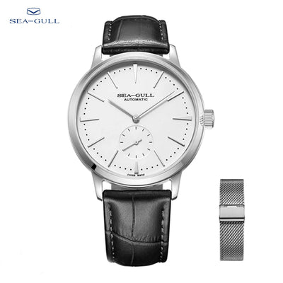 2025 Seagull Business Watch Men's Mechanical Wristwatches 50m Waterproof Leather Valentine Male Watches relogio masculino 6075
