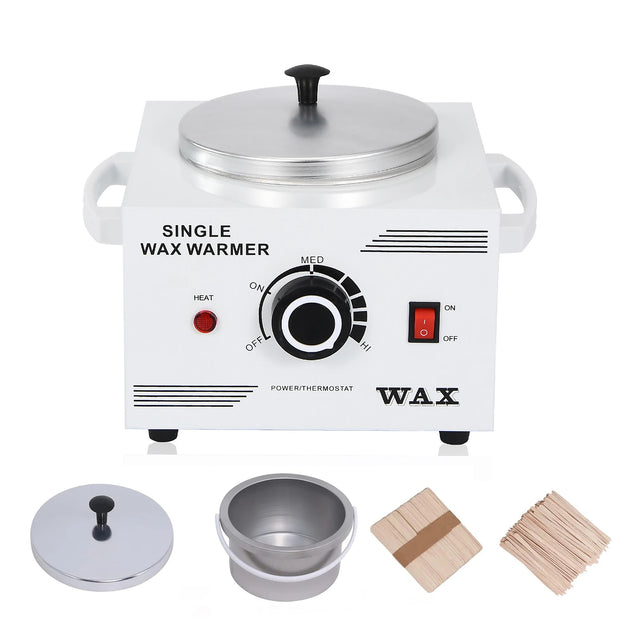 Single Pot Paraffin Heater Professional Electric Wax Heater Hair Removal Dual Parrafin Adjustable Temperature SPA Hair Removal