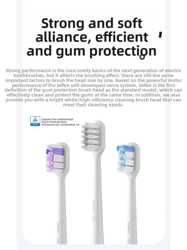 Laifen Laifen's new generation of vibration sweeping electric toothbrush, stainless steel color LFTBO1-S Wave  teeth whitening