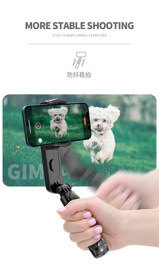 2025 new Q09 Wireless Bluetooth Selfie Stick stand Tripod Handheld Gimbal Stabilizer Monopod Shutter for IOS Android Universal