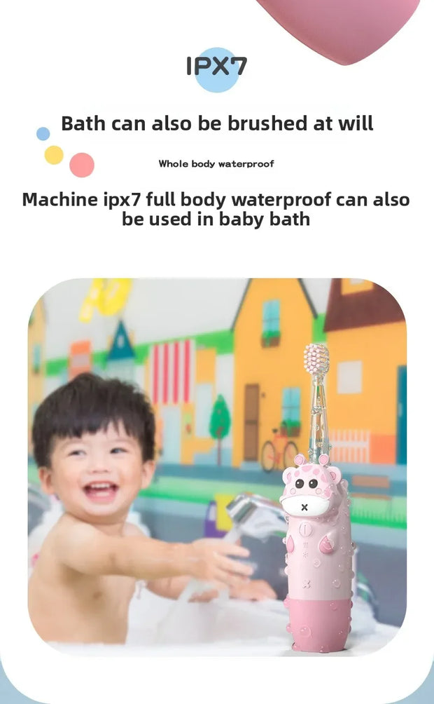 Smart electric toothbrush Sonic electric children's toothbrush 2-12 years old baby DuPont soft hair charging model