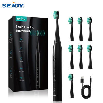 Sejoy Electric Toothbrush Whitening Tooth 7 Cleaning Modes for Dental Care Sonic Toothbrush , 2 minutes Smart Timer , IPX7