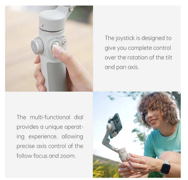 FeiyuTech VB4 Kit Smartphone Stabilizer Face Tracking Fill light 3-Axis Phone Gimbal Built-in Selfie Stick Portable iPhone16