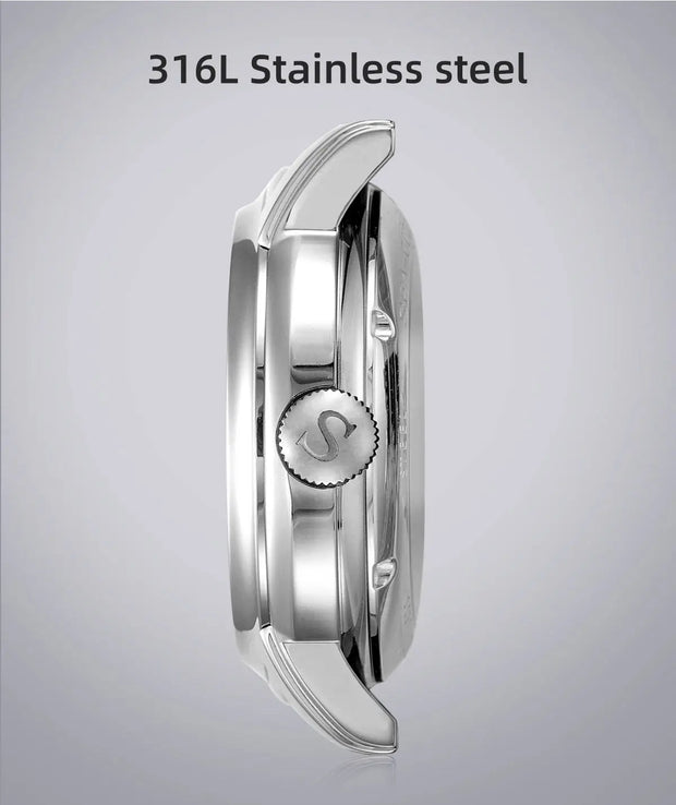 2025 New Seagull Men's Watch Automatic Mechanical Wristwatch Multi-Function Hollow Flywheel Business Simple Watch D819.622
