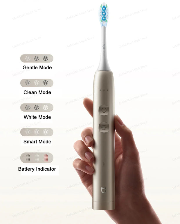 XIAOMI MIJIA Multi-Directional Oscillation Electric Toothbrush,IPX8,Smart 5 Modes, 30day Battery Life, App Control & Travel Lock