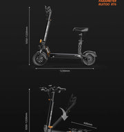 RuiToo RT6 1000W powerful  48V18.2AH Drive Electric scooters electr 10inch Tires Folding eScooter For Adult Raycool