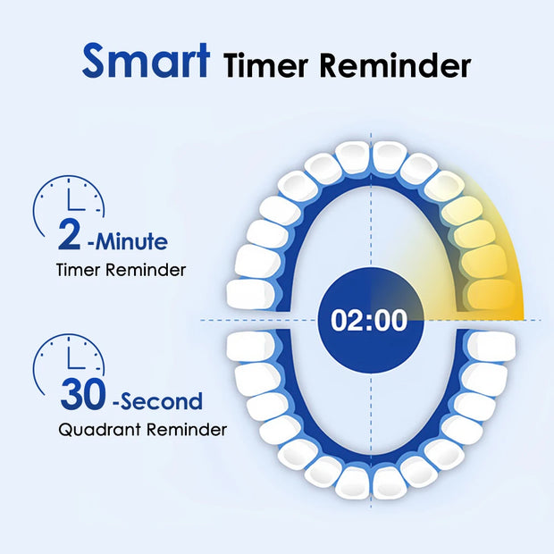 Sonic Rechargeable Rotary Electric Toothbrush Adult Waterproof with Timer 5 Modes & 4 Replaceable Brush Heads for Teeth Cleaning