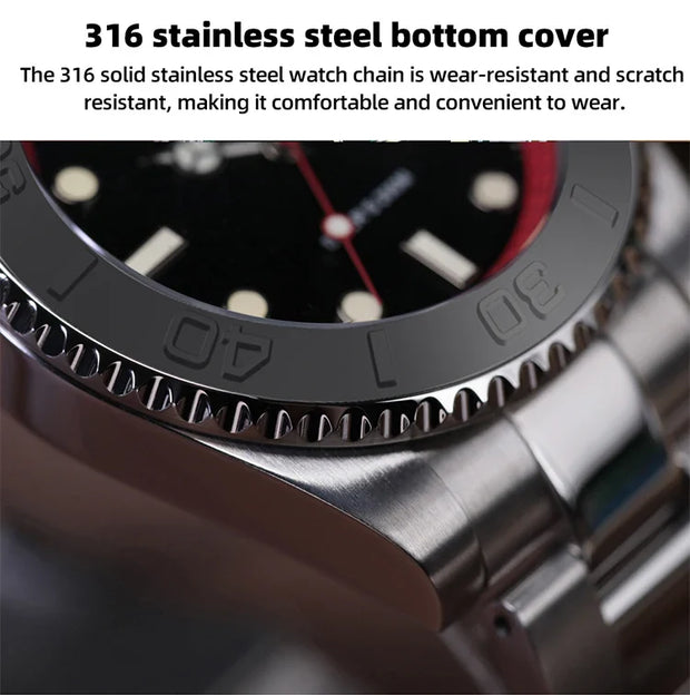 ADDIESDIVE Diving AD2040 Quartz Watches Stainless Steel 200m Waterproof Calendar Display Wristwatch Fashion Super Luminous Watch