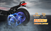 Arwibon Q30 2500W Adult Electric Scooter Single Motor Max Speed 50-60km/h, 48V16AH, 11 Inch Off Road Tire Sports Folding Electri