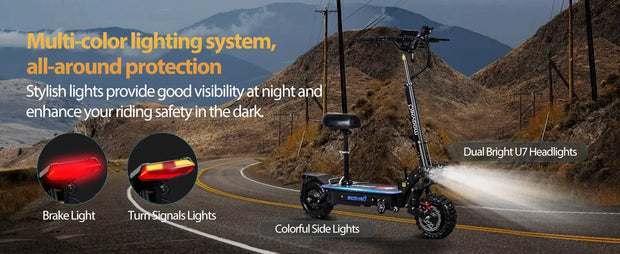 Electric Scooter for Adults, 5600W Dual Motors Up to 50 MPH, Electric Scooter Adults Range 50 Miles, 60V 27Ah Large Capacity Bat